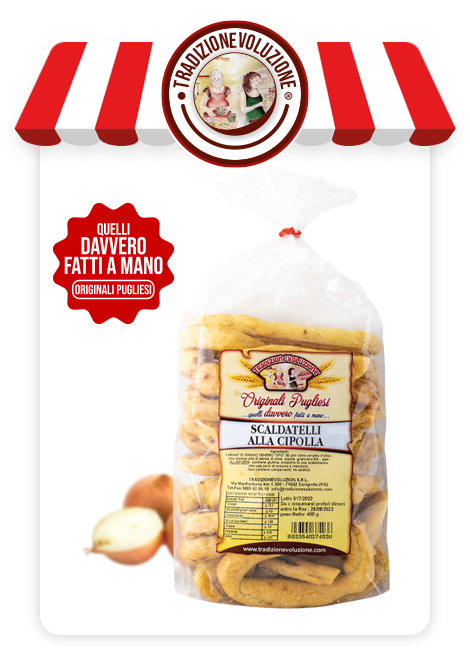 Taralli Scaldatelli alla cipolla - 400 g