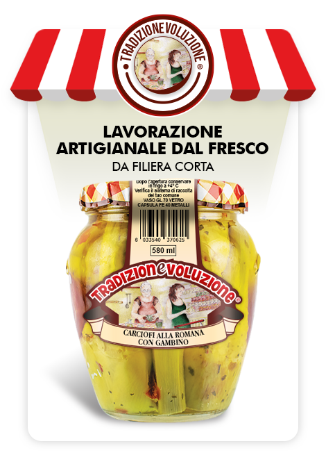 Carciofi alla Romana con gambino - Formato 580 mL
