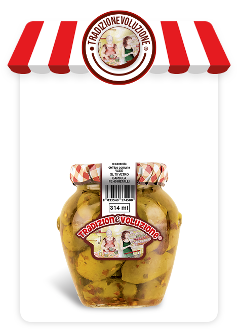 Olive Schiacciate Piccanti - Formato 314 mL
